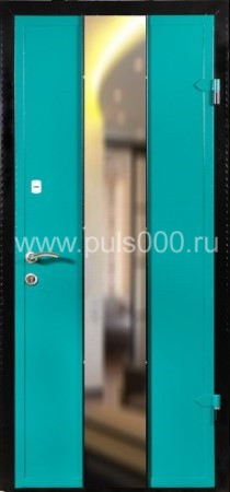 Металлическая дверь с зеркалом ZER-1229 порошковое напыление + ламинат, цена 25 000  руб.