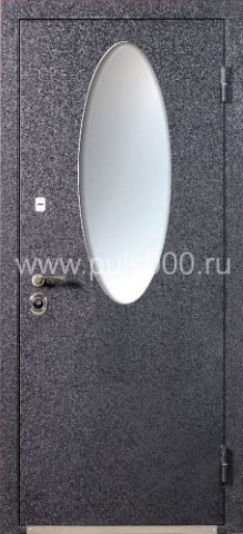 Металлическая дверь с зеркалом ZER-1230 порошковое напыление + ламинат, цена 26 000  руб.