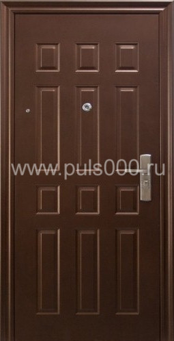 Тёмно-коричневая дверь с порошковым напылением и МДФ PR-26, цена 25 000  руб.