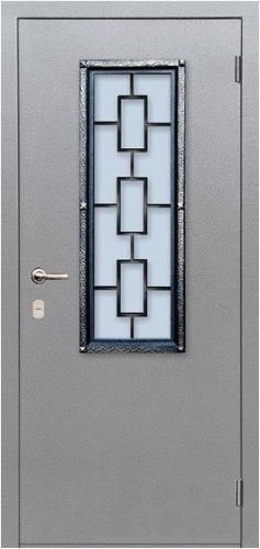 Металлическая дверь со стеклом ST-1199, цена 30 000  руб.