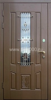 Металлические входные двери со стеклом МДФ ST-1752