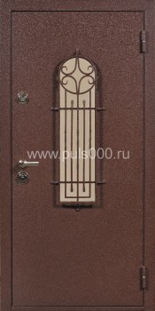Металлические двери со стеклом с порошковым напылением ST-1754, цена 30 000  руб.