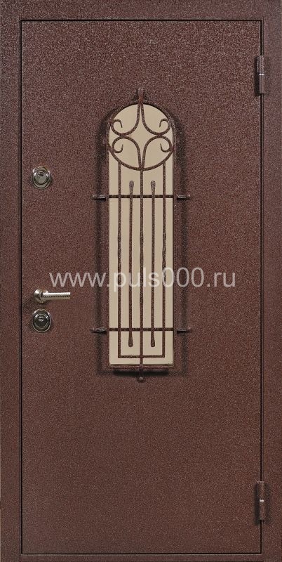 Металлическая дверь со стеклом ST-1754, цена 30 000  руб.