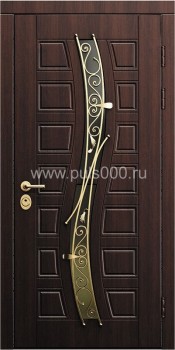 Металлические двери со стеклом с МДФ ST-1761, цена 35 000  руб.