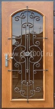 Металлические двери со стеклом с МДФ ST-235, цена 39 000  руб.