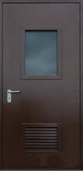Металлическая дверь с вентиляционной решеткой VR-1546