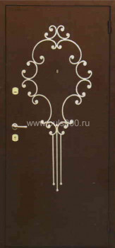 Входная дверь с ковкой и порошковым напылением KV-1741, цена 29 000  руб.