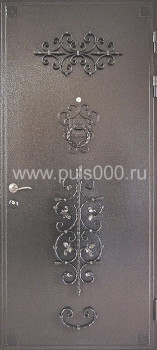 Входные металлические двери с ковкой и порошковым напылением KV-473, цена 29 000  руб.