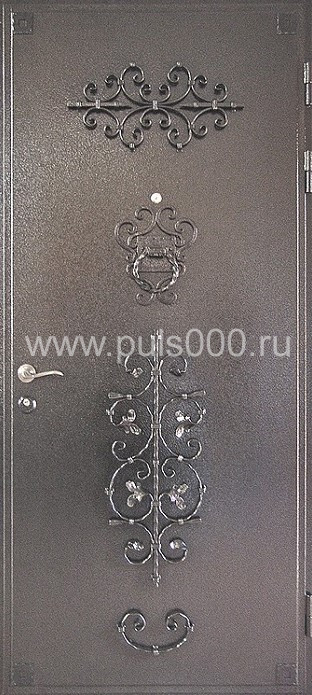 Металлическая дверь с ковкой KV-473, цена 29 000  руб.
