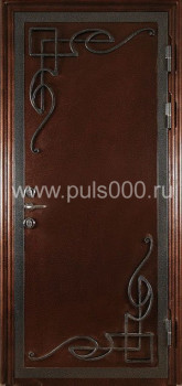 Металлическая дверь с ковкой и порошковым напылением KV-764