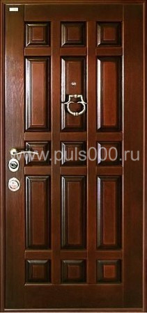 Стальная дверь из массива дерева с дверным молотком MS-21, цена 61 000  руб.