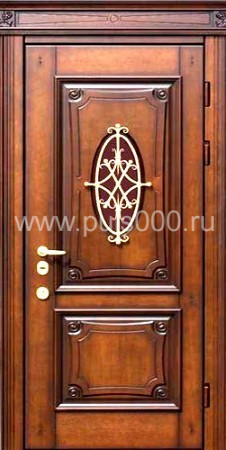 Металлическая дверь из массива дерева MS-36 + массив, цена 80 000  руб.
