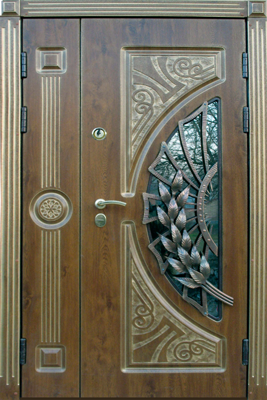 Эксклюзивная двустворчатая дверь из массива дерева MS-41, цена 150 000  руб.