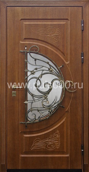 Металлическая парадная дверь ПР-46 массив дерева, цена 88 000  руб.