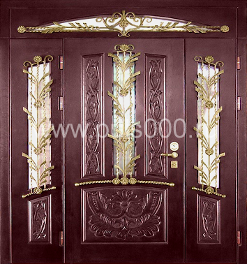 Металлическая парадная дверь ПР-52 снаружи массив, цена 120 000  руб.