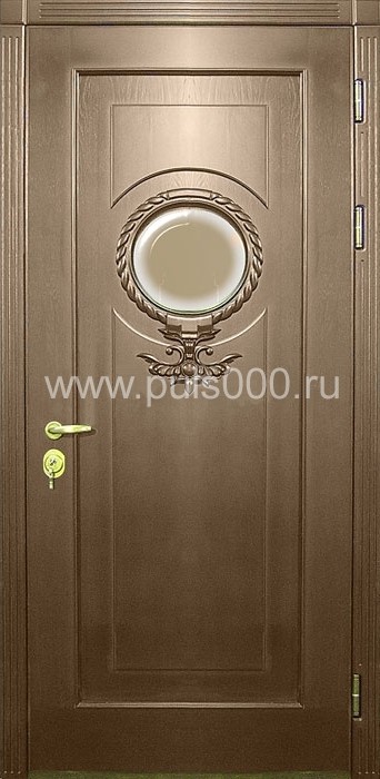 Железная парадная дверь для коттеджа ПР-64 массив, цена 88 000  руб.