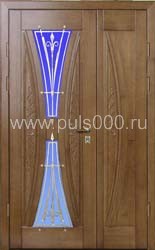 Стальная парадная дверь ПР-5 из светлого МДФ с ковкой, цена 120 000  руб.