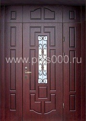 Металлическая парадная дверь из МДФ ПР-15 с фрамугой, цена 120 000  руб.