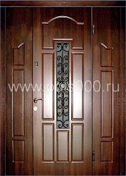 Входная парадная дверь из тёмного МДФ ПР-16 с ковкой, цена 120 000  руб.