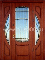 Входная парадная дверь с ковкой и остеклением ПР-21 МДФ, цена 120 000  руб.