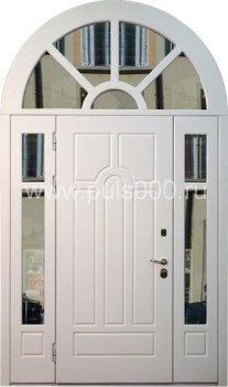 Стальная арочная дверь с МДФ и остеклением АР-22, цена 38 200  руб.