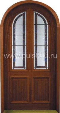 Металлическая двупольная арочная дверь АР-23 массив, цена 50 000  руб.
