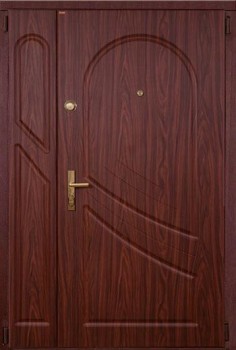 Железная двустворчатая дверь ДВ-841 с МДФ