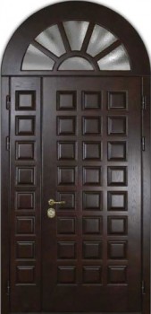 Железная двустворчатая дверь АР-15 с массивом, цена 56 000  руб.