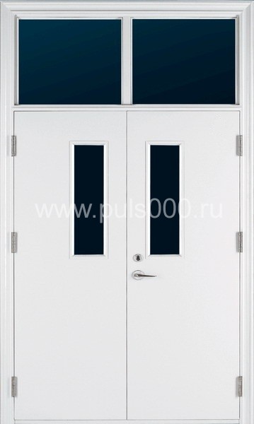 Металлическая двустворчатая дверь противопожарная ПР-11-1 покрас нитроэмалью, цена 17 500  руб.