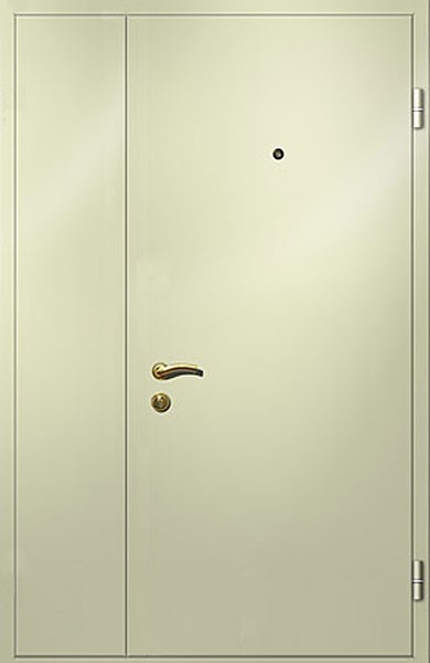 Металлическая двустворчатая дверь ДВ-1235 порошковое напыление и ламинат, цена 17 900  руб.