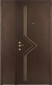 Входная двухстворчатая дверь ДВ-1238 с порошковым напылением и МДФ, цена 16 170  руб.