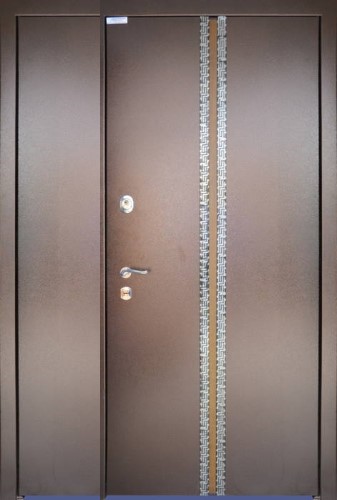 Металлическая двустворчатая дверь ДВ-1240 порошковое напыление и массив, цена 54 180  руб.