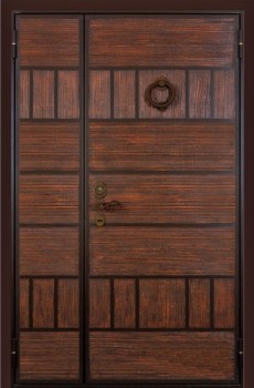 Двустворчатая металлическая дверь ДВ-1243 с МДФ с двух сторон, цена 33 000  руб.