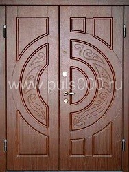 Стальная двустворчатая дверь с отделкой филёнчатым МДФ ДВ-18, цена 33 700  руб.