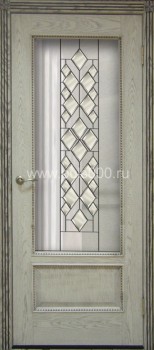 Входная дверь с витражом массив дерева PLS-12, цена 121 050  руб.