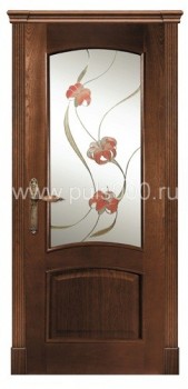 Металлическая дверь с витражом МДФ PLS-14, цена 47 550  руб.