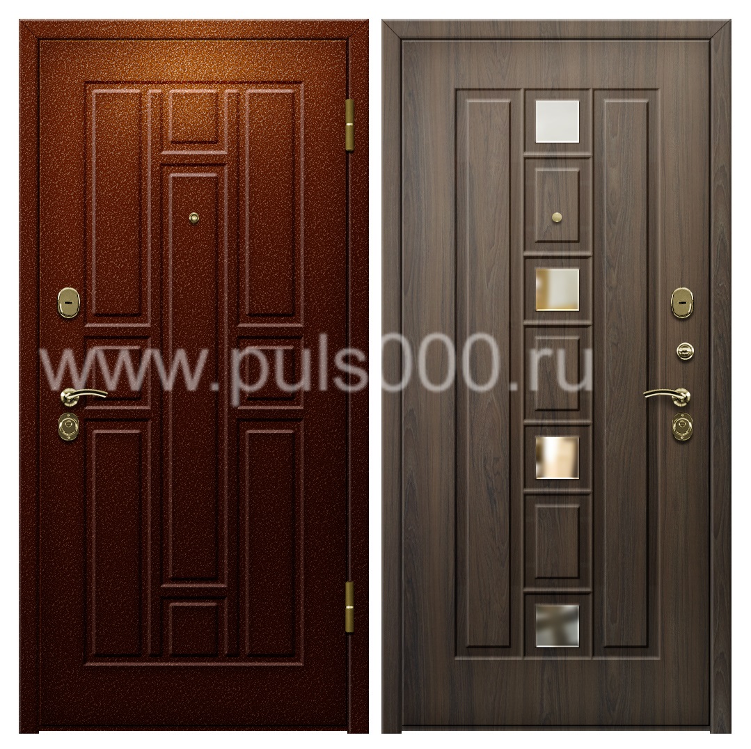 Стальная дверь с зеркалом и утеплителем в квартиру PR-1094, цена 37 522  руб.