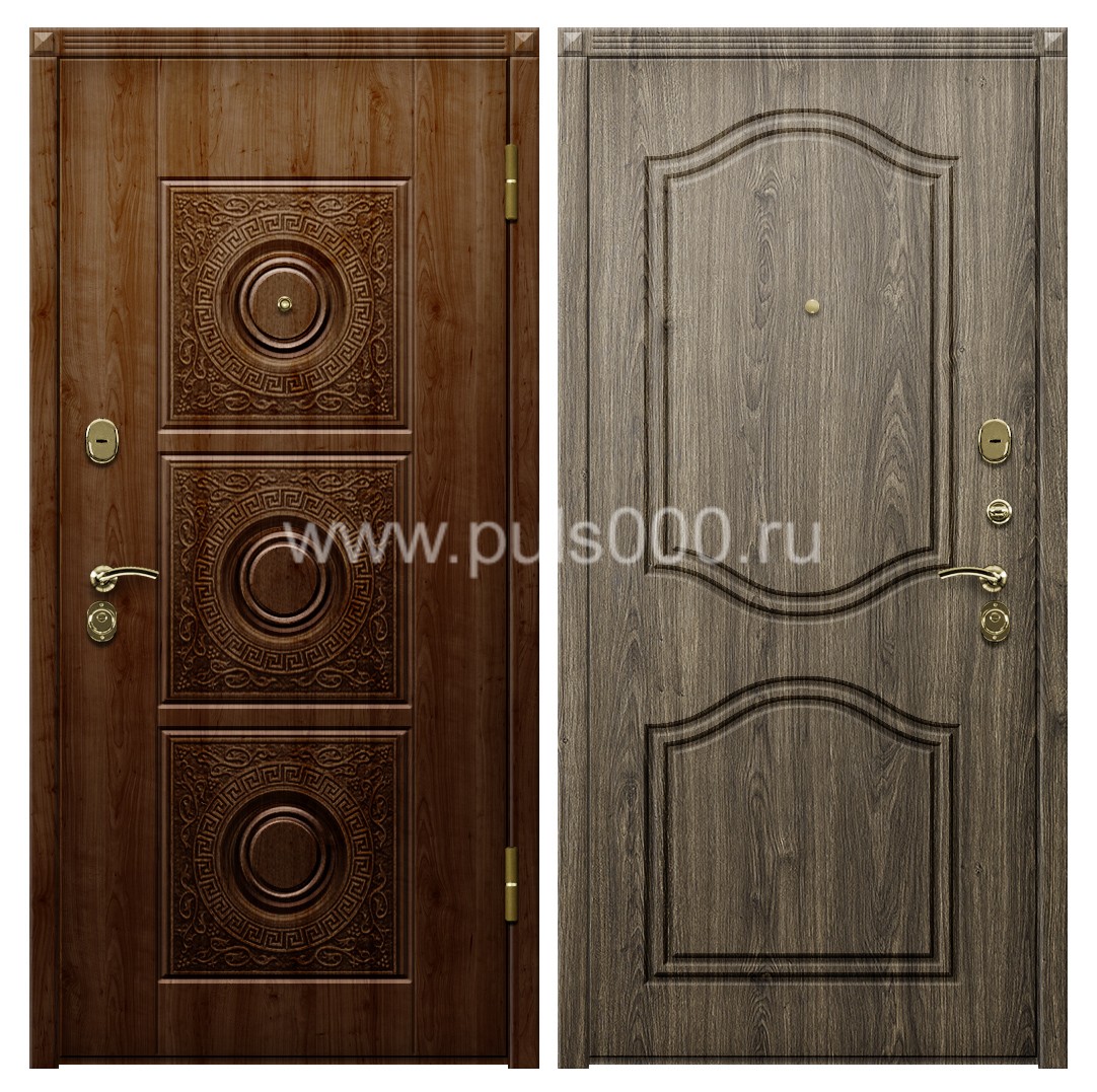 Металлическая темная дверь с утеплителем в квартиру VIN-42, цена 12 750  руб.