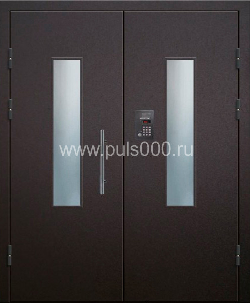 Подъездная стальная дверь со стеклом и домофоном ПД-100, цена 55 500 руб. Подъездная стальная дверь со стеклом и домофоном ПД-100, цена 55 500 руб.