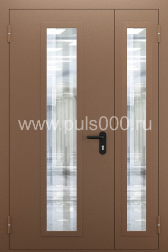 Тамбурная стальная противопожарная дверь со стеклом ТПД-28, цена 61 425 руб. Тамбурная стальная противопожарная дверь со стеклом ТПД-28, цена 61 425 руб.