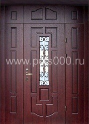 Металлическая парадная дверь из МДФ ПР-15 с фрамугой, цена 120 000  руб.