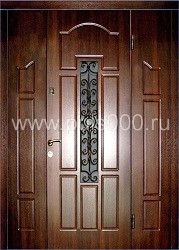 Входная парадная дверь из тёмного МДФ ПР-16 с ковкой, цена 180 000 руб. Входная парадная дверь из тёмного МДФ ПР-16 с ковкой, цена 180 000 руб.