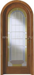 Арочная входная дверь c МДФ остекленная АР-21, цена 42 450  руб.
