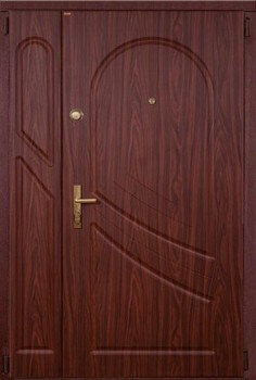 Железная двустворчатая дверь ДВ-841 с МДФ, цена 49 500  руб.