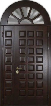 Железная двустворчатая дверь АР-15 с массивом, цена 84 000  руб.